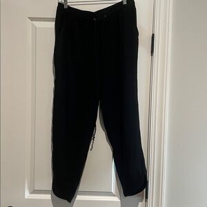 Halogen Petite 1P Black Tie-Waist Pull-On Trousers Joggers